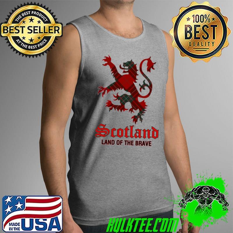 Tartan scotland land of the brave shirt