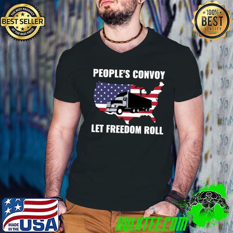 The People’s Convoy 2022 American Truckers USA Flag Freedom T-shirt