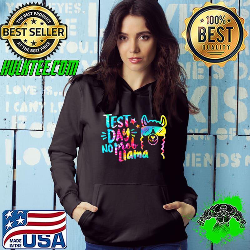 Tie Dye Test Day No Prob Llama Teacher State Testing Day Premium T-Shirt Tie Dye Test Day No Prob Llama Teacher State Testing Day Premium T-Shirt