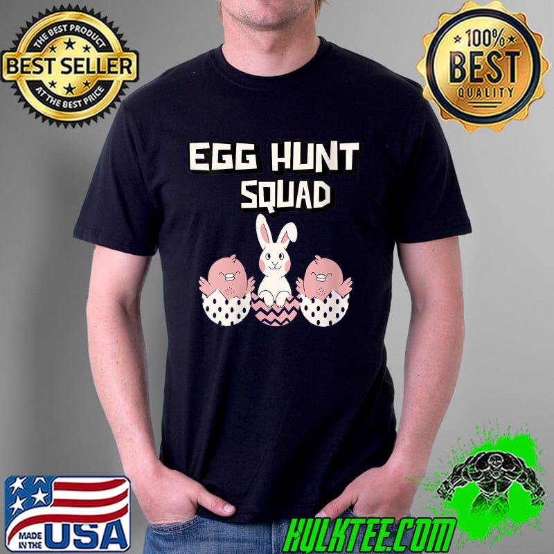 Toddler Easter Bunny and Chickens Egg Hunt Squad T-Shirt