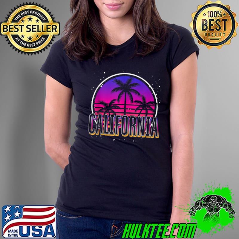Tropical Summer Vacation Cali Retro Palm Trees California T- Ladies Tee Tropical Summer Vacation Cali Retro Palm Trees California T- Ladies Tee
