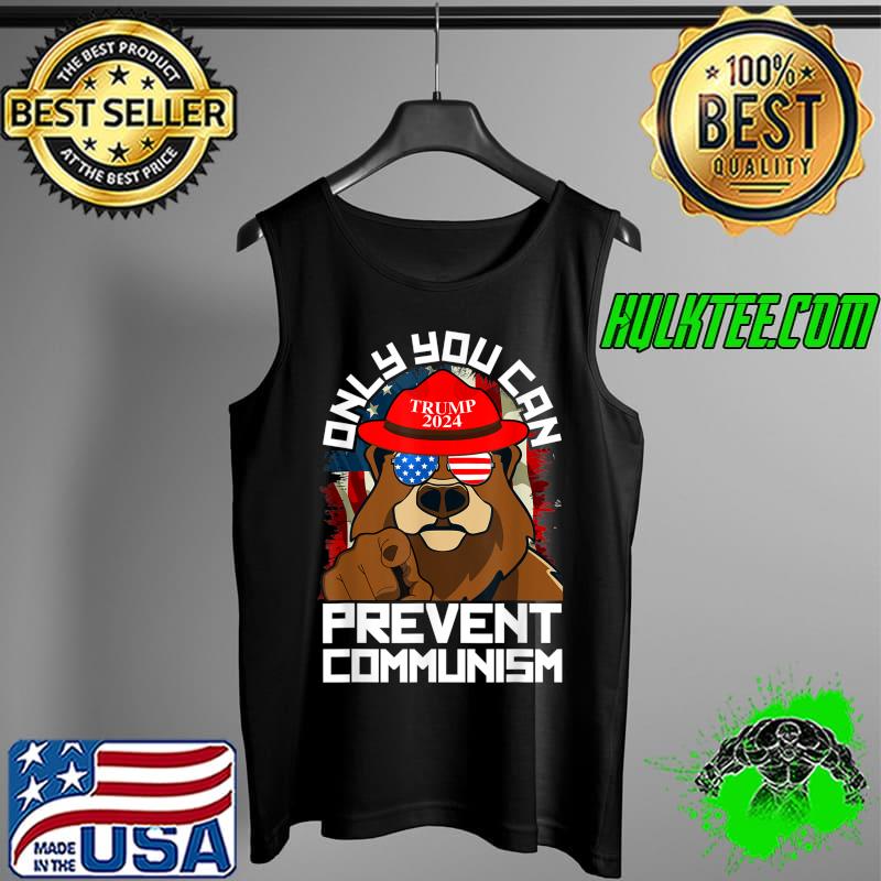 Trump Bear 45 47 MAGA 2024 Only You Can Prevent Communism T-Shirt Tank Top Trump Bear 45 47 MAGA 2024 Only You Can Prevent Communism T-Shirt Tank Top