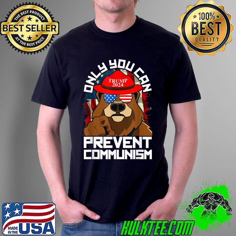 Trump Bear 45 47 MAGA 2024 Only You Can Prevent Communism T-Shirt Unisex Trump Bear 45 47 MAGA 2024 Only You Can Prevent Communism T-Shirt Unisex
