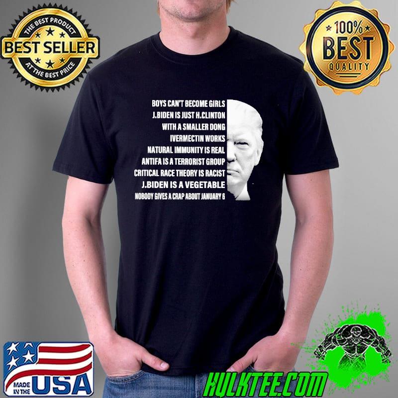 Trump Joe Biden is a vegetable nobody gives a crap about january 6 shirt