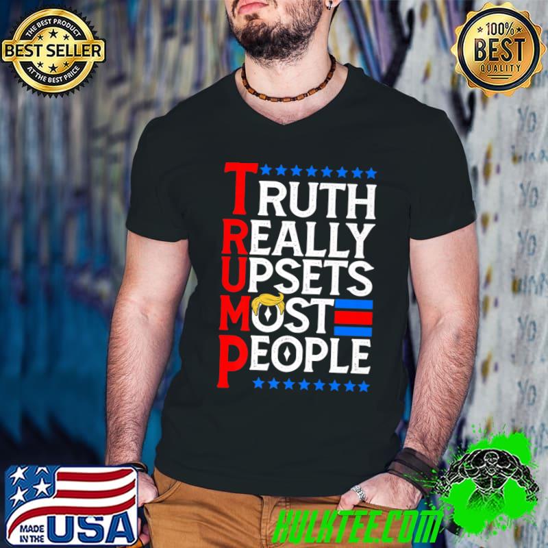 Trump Truth Really Upsets Most People Premium T-Shirt Guys V Neck Trump Truth Really Upsets Most People Premium T-Shirt Guys V Neck