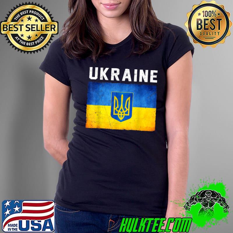 Ukraine Coat Of Arms Gift For Patriotic Support Lover T-Shirt Ladies Tee Ukraine Coat Of Arms Gift For Patriotic Support Lover T-Shirt Ladies Tee