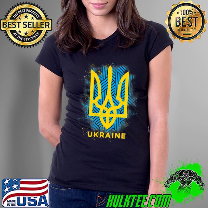 UKRAINE FLAG SYMBOL T- Ladies Tee UKRAINE FLAG SYMBOL T- Ladies Tee