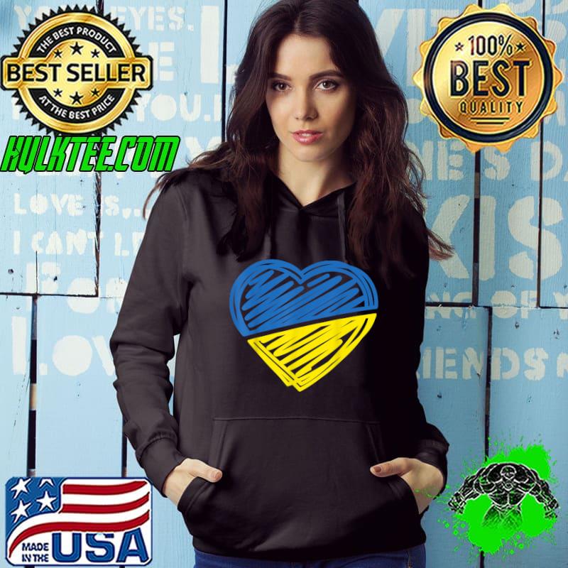 Ukraine Flag Ukrainian Love Ukraine Pride Heart T-Shirt