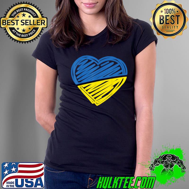 Ukraine Flag Ukrainian Love Ukraine Pride Heart T-Shirt Ladies Tee Ukraine Flag Ukrainian Love Ukraine Pride Heart T-Shirt Ladies Tee