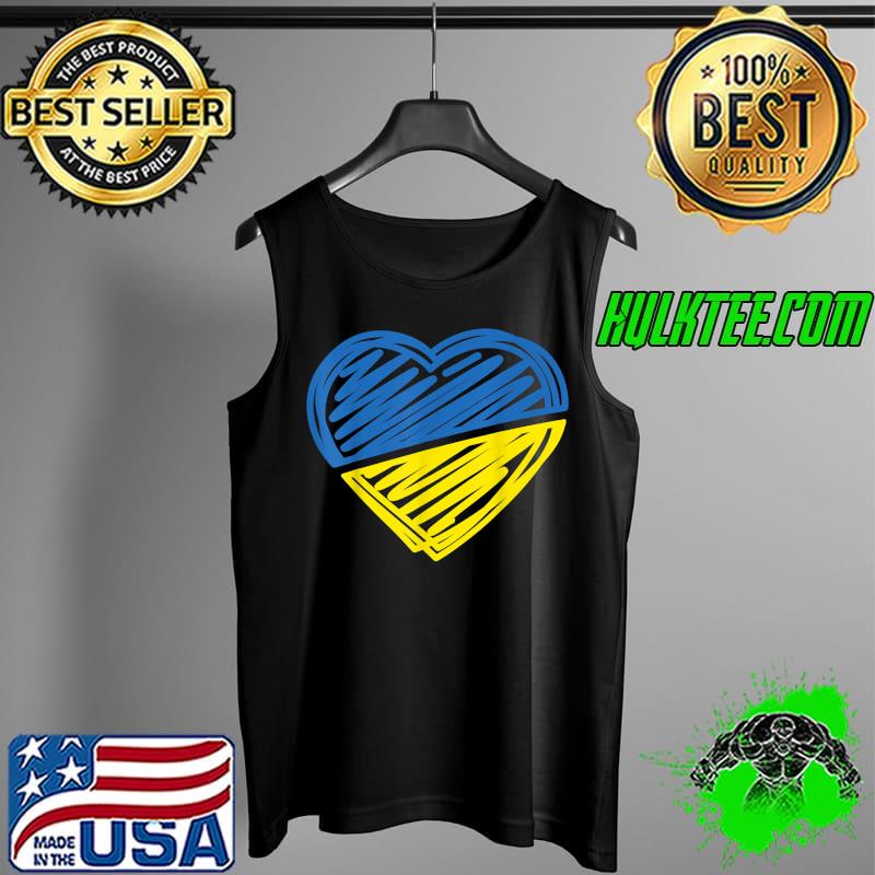 Ukraine Flag Ukrainian Love Ukraine Pride Heart T-Shirt Tank Top Ukraine Flag Ukrainian Love Ukraine Pride Heart T-Shirt Tank Top