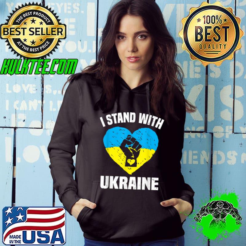 Ukrainian Lover I Stand With Ukraine Heart Flag T-Shirt