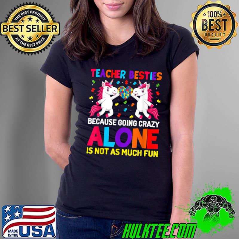 Unicorn Teacher Besties - Autism Awareness Autism Teacher T-Shirt Ladies Tee Unicorn Teacher Besties - Autism Awareness Autism Teacher T-Shirt Ladies Tee
