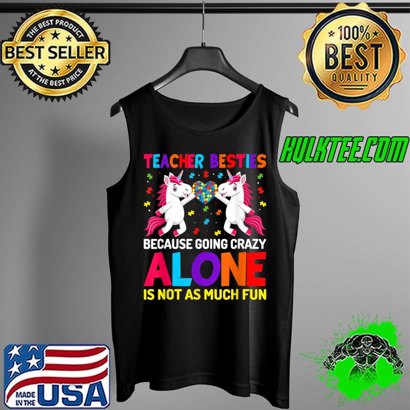 Unicorn Teacher Besties - Autism Awareness Autism Teacher T-Shirt Tank Top Unicorn Teacher Besties - Autism Awareness Autism Teacher T-Shirt Tank Top
