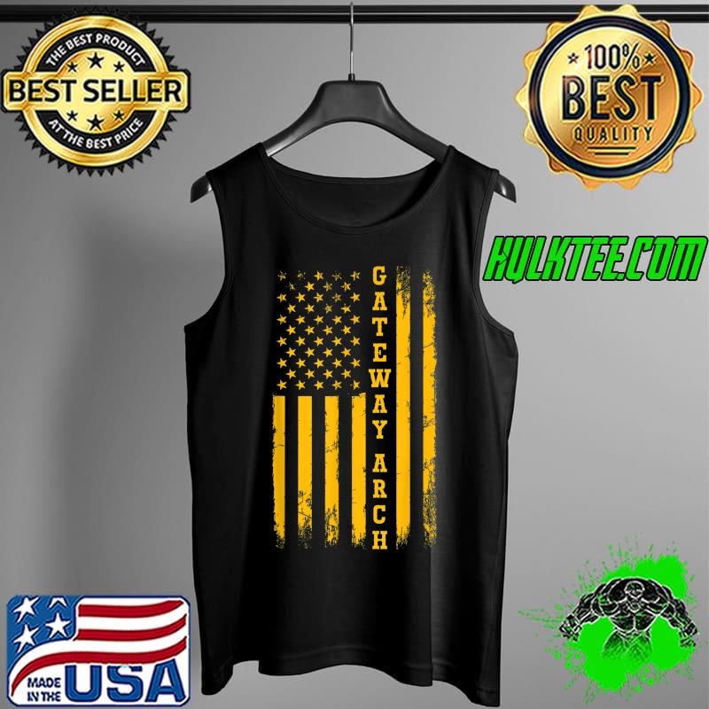 USA American Flag - National Park Gateway Arch T-Shirt Tank Top USA American Flag - National Park Gateway Arch T-Shirt Tank Top
