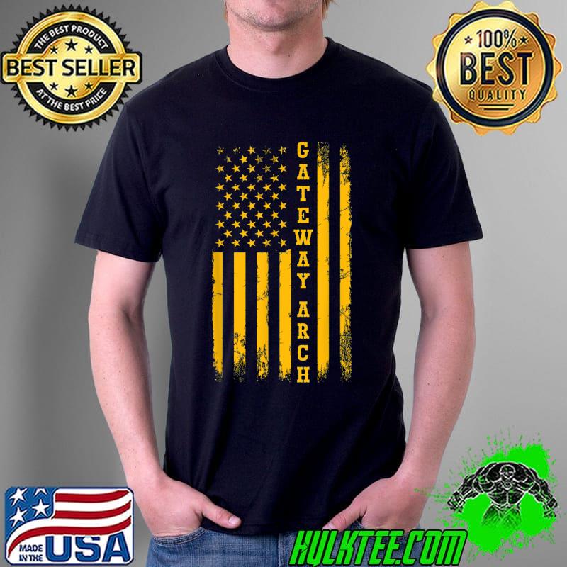 USA American Flag - National Park Gateway Arch T-Shirt Unisex USA American Flag - National Park Gateway Arch T-Shirt Unisex