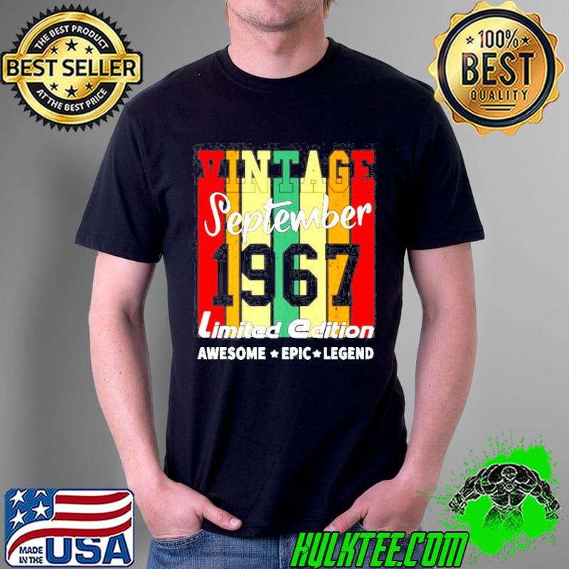 Vintage september 1967 limited edition birthday decoration shirt