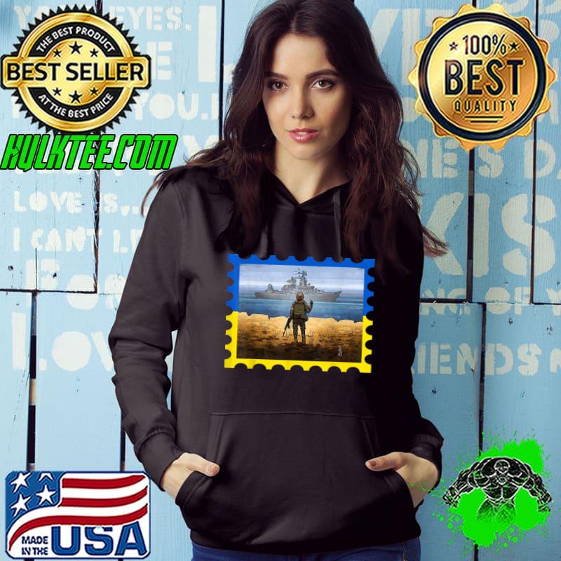 Vintage Ukraine Postage Stamp Flag Pride T-Shirt Hoodie Vintage Ukraine Postage Stamp Flag Pride T-Shirt Hoodie
