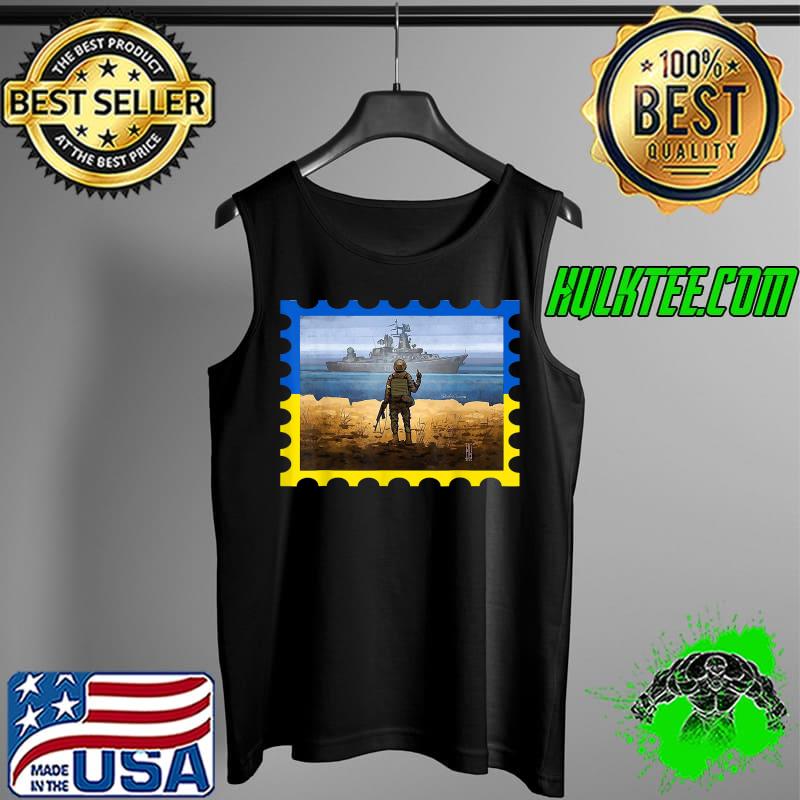 Vintage Ukraine Postage Stamp Flag Pride T-Shirt Tank Top Vintage Ukraine Postage Stamp Flag Pride T-Shirt Tank Top