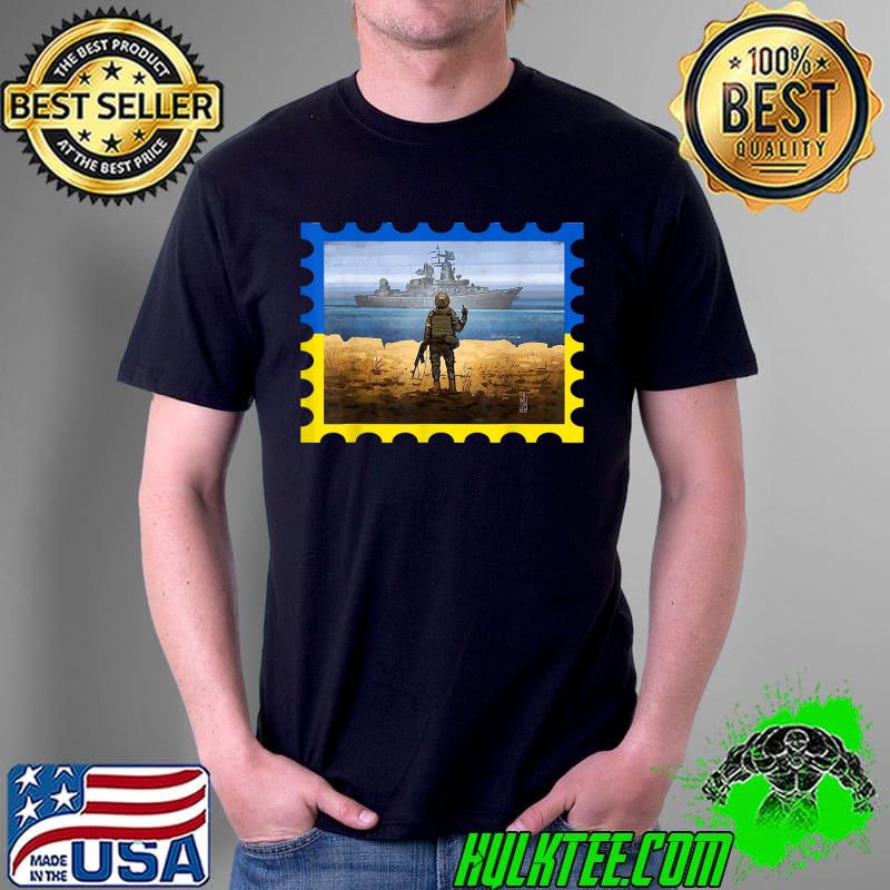Vintage Ukraine Postage Stamp Flag Pride T-Shirt Vintage Ukraine Postage Stamp Flag Pride T-Shirt