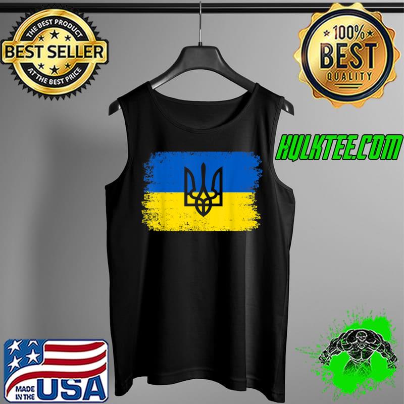 Vintage Ukraine Ukrainian National Flag Patriotic Ukrainians T-Shirt Tank Top Vintage Ukraine Ukrainian National Flag Patriotic Ukrainians T-Shirt Tank Top
