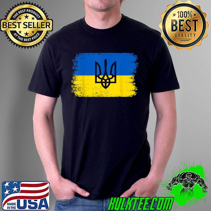 Vintage Ukraine Ukrainian National Flag Patriotic Ukrainians T-Shirt Unisex Vintage Ukraine Ukrainian National Flag Patriotic Ukrainians T-Shirt Unisex