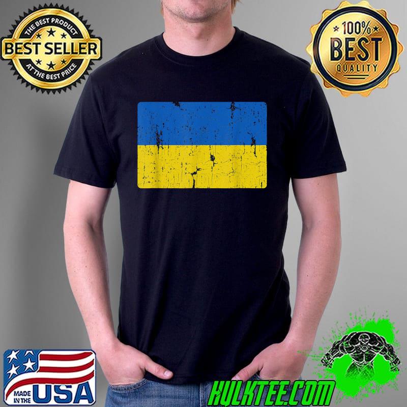 Vintage Ukrainian Flag Of Ukraine Retro Style Men Women Gift T-Shirt Unisex Vintage Ukrainian Flag Of Ukraine Retro Style Men Women Gift T-Shirt Unisex