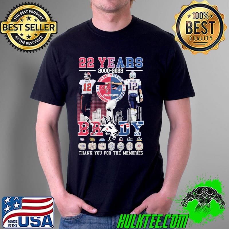 22 years 2000 2022 Mpa bay New engl Buccaneers Patriots Brady thank you for the memories Unisex 22 years 2000 2022 Mpa bay New engl Buccaneers Patriots Brady thank you for the memories Unisex