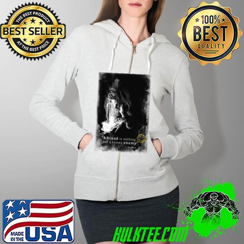 A friend is nothing but a know enemy nirvana Kurt Cobain Full Zip Hooded A friend is nothing but a know enemy nirvana Kurt Cobain Full Zip Hooded