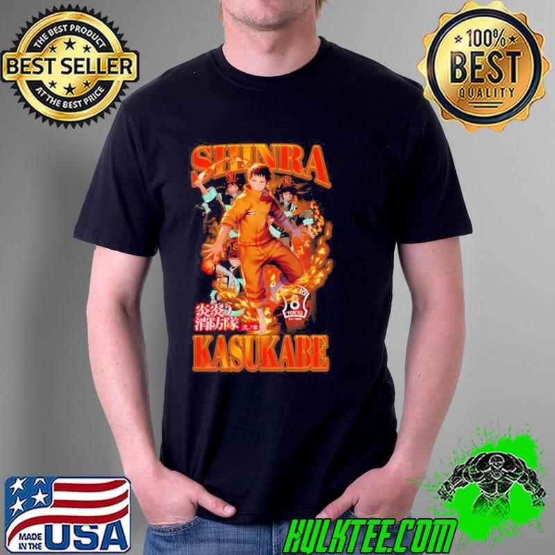 Anime fire force shinra kusakabe 90s vintage graphic bootleg shirt