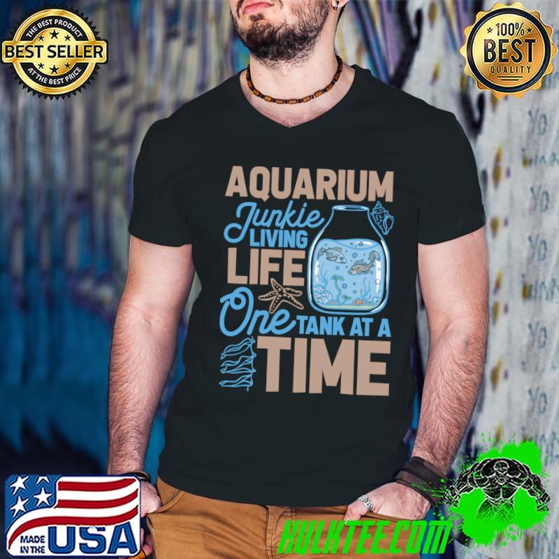 Aquarium Junkie and Fishkeeping Lover - Fish Tank Aquarium T- Guys V Neck Aquarium Junkie and Fishkeeping Lover - Fish Tank Aquarium T- Guys V Neck