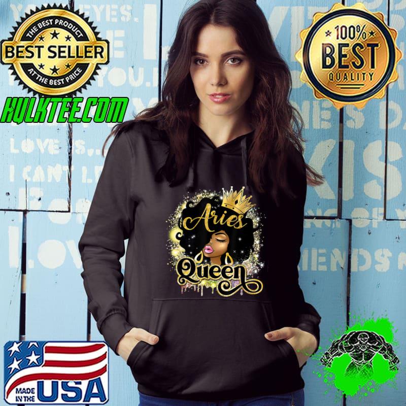 Aries Queen Afro Girl Zodiac Signs Birthday Gift T-Shirt Hoodie Aries Queen Afro Girl Zodiac Signs Birthday Gift T-Shirt Hoodie
