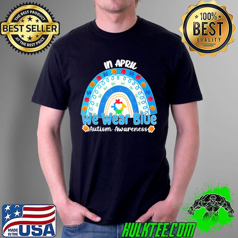 Autism Awareness Rainbow Puzzle Autism Awareness Month T-Shirt