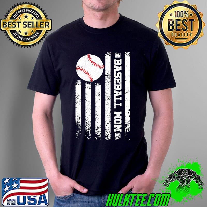 Baseball Mom Flag Funny Softball Mom Mother's Day 2022 T-shirt