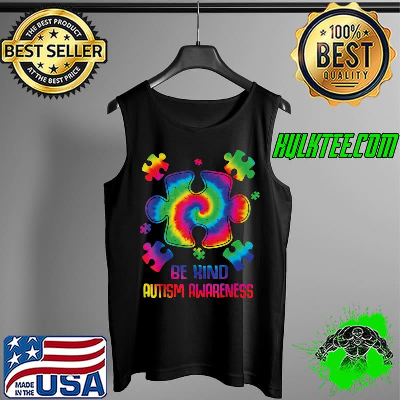 Be Kind Autism Puzzle Pieces Shirt Tie Dye Autism Awareness T-Shirt Tank Top Be Kind Autism Puzzle Pieces Shirt Tie Dye Autism Awareness T-Shirt Tank Top