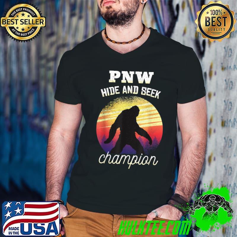 Bigfoot PNW Hide and Seek Champion – Funny Pacific Northwest T-Shirt Guys V Neck Bigfoot PNW Hide and Seek Champion – Funny Pacific Northwest T-Shirt Guys V Neck