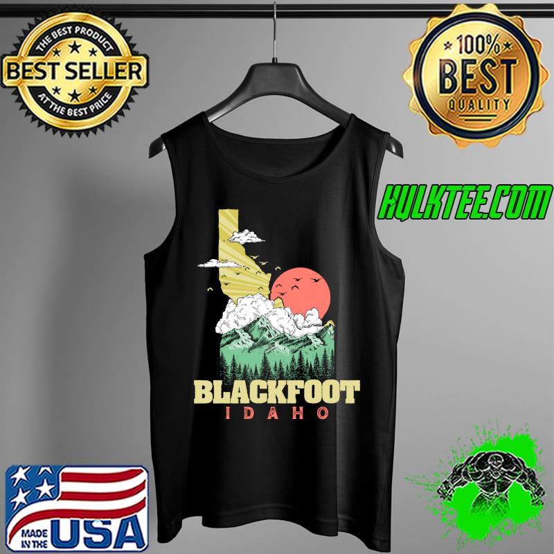 Blackfoot Idaho Outdoors, Nature & Mountains Vintage State T- Tank Top Blackfoot Idaho Outdoors, Nature & Mountains Vintage State T- Tank Top