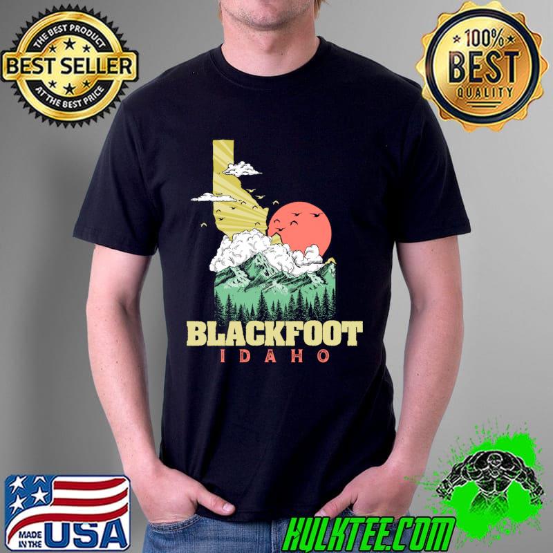 Blackfoot Idaho Outdoors, Nature & Mountains Vintage State T-shirt