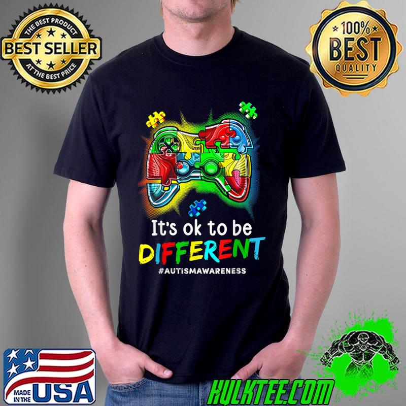 Boys Autism Gift Game Autism Awareness Month Day Men Kids T-Shirt