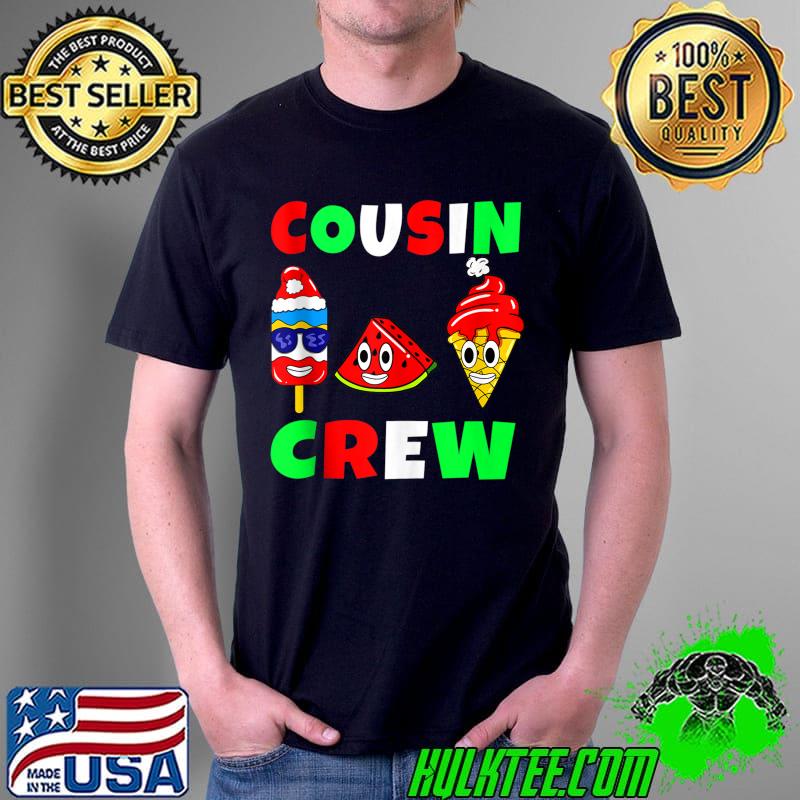 Boys Watermelon Ice Cream Christmas In July Cousin Crew T-shirt