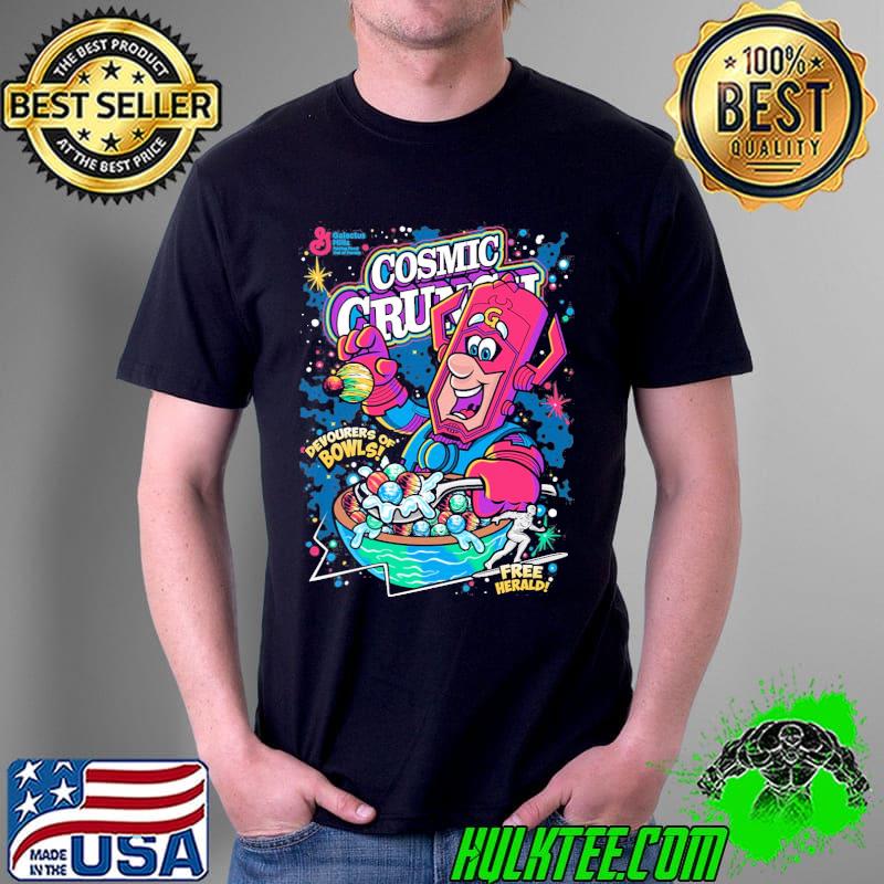 Cosmic crunch cereal colorfully illustrated shirt