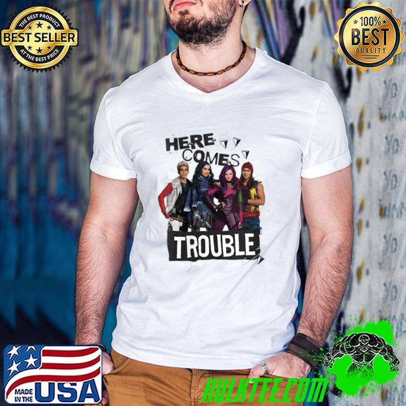 Disney Descendants Group Shot Here Comes Trouble T-shirt
