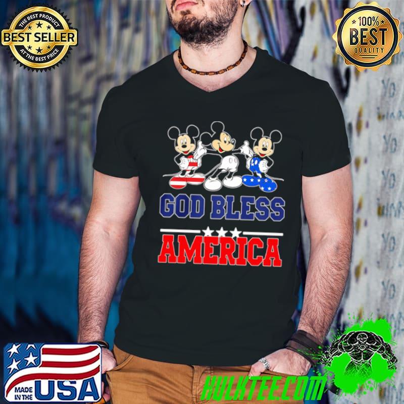 Disney mickey mouse god bless america happy independence day Guys V Neck Disney mickey mouse god bless america happy independence day Guys V Neck