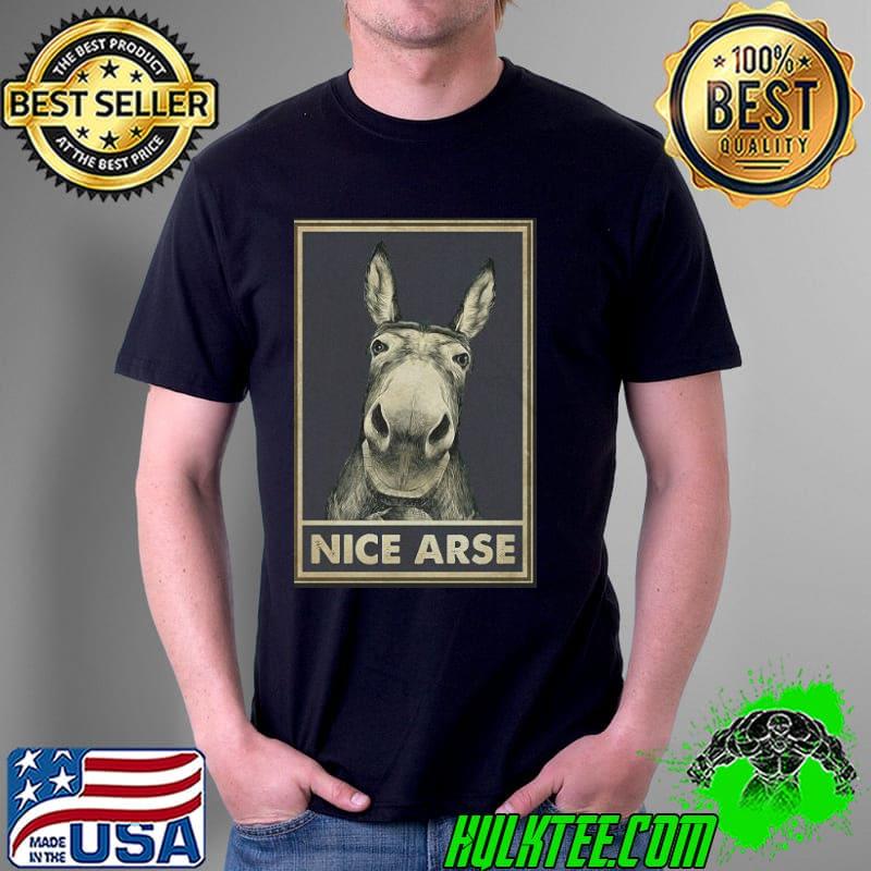 Donkey nice arse funny donkey vintage shirt