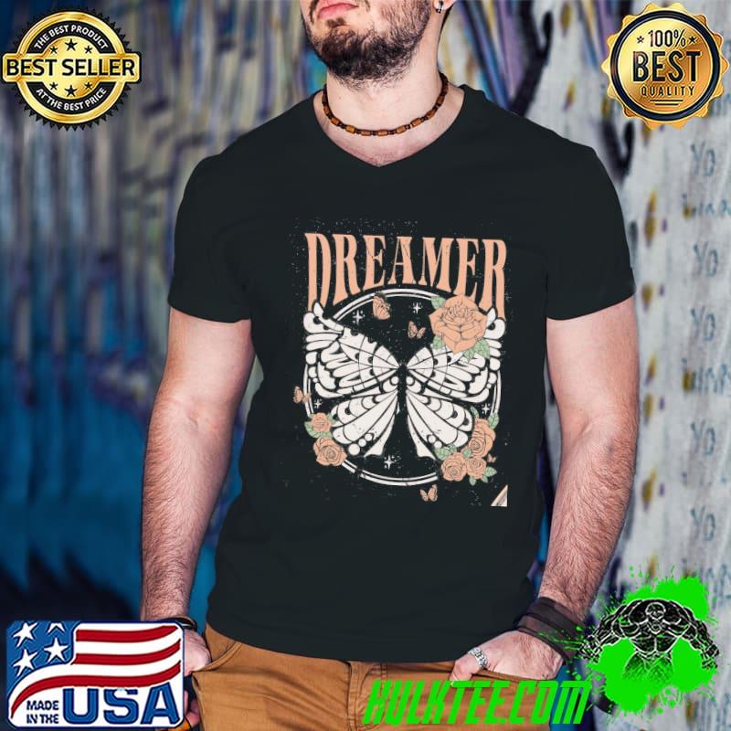 Dreamer butterfly roses hippie Guys V Neck Dreamer butterfly roses hippie Guys V Neck