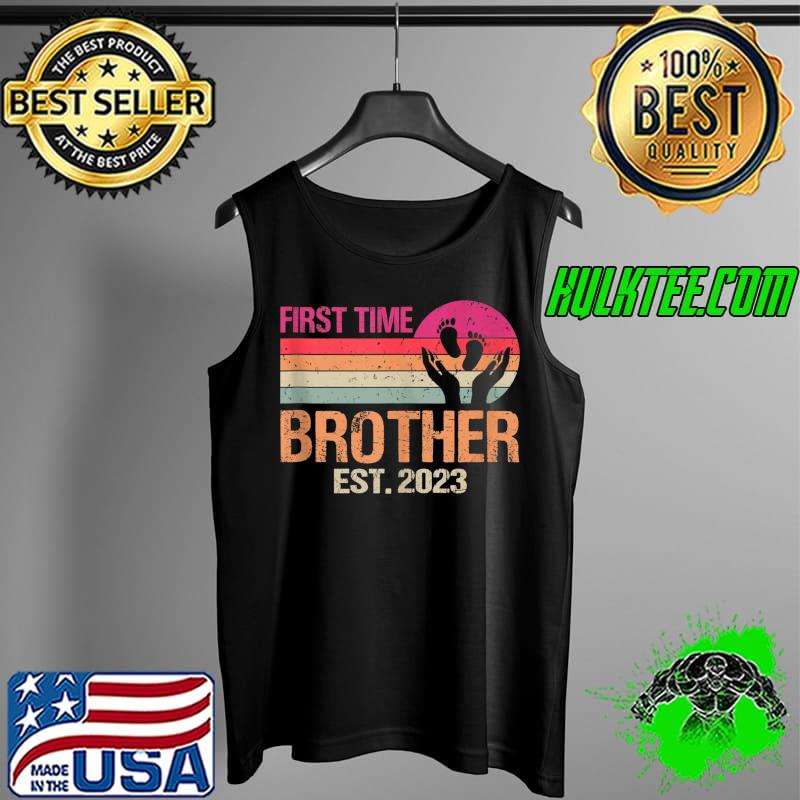 First Time Brother 2023 Vintage Father's Day T- Tank Top First Time Brother 2023 Vintage Father's Day T- Tank Top