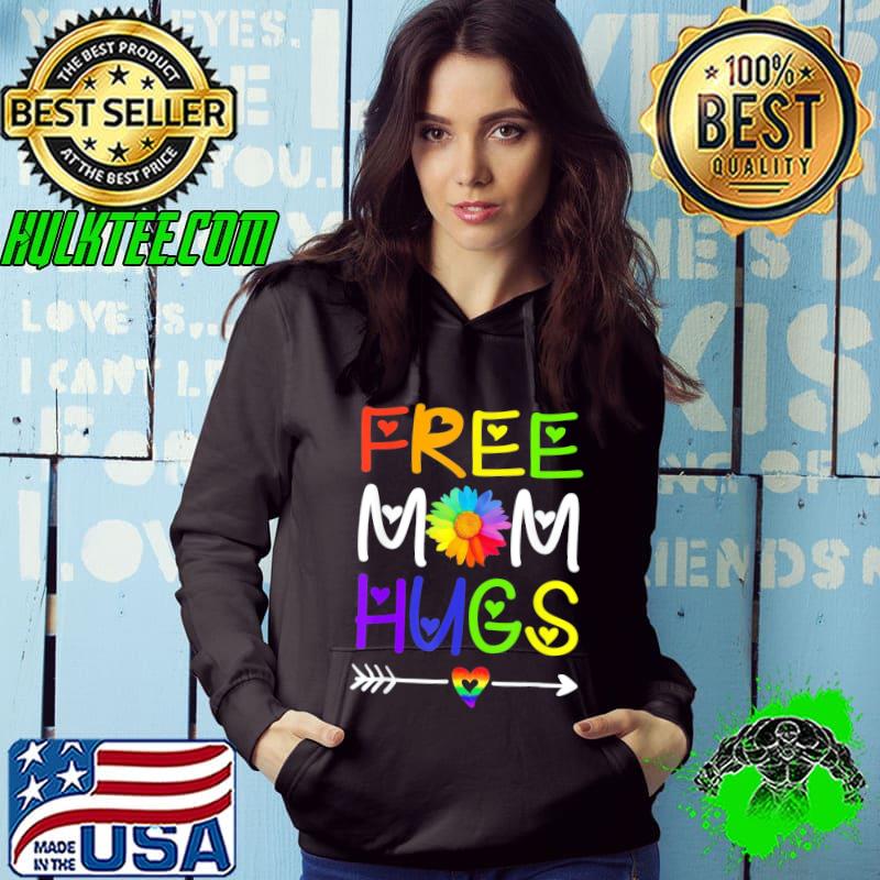 Free Mom Hugs Daisy Rainbow Heart LGBT Pride Month T-Shirt Hoodie Free Mom Hugs Daisy Rainbow Heart LGBT Pride Month T-Shirt Hoodie