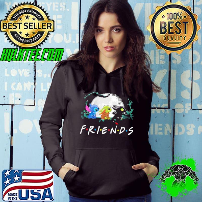 Friends Stitch Baby Yoda and Toothles Shirt