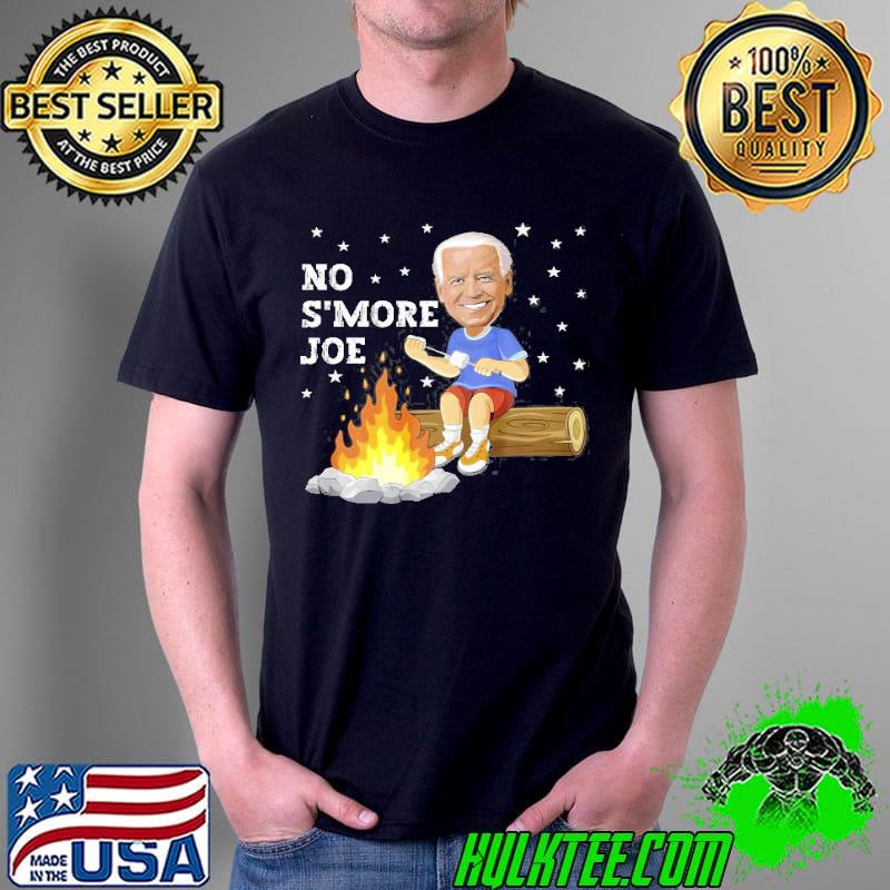 Funny antI president Biden camping no s'more Joe campfire shirt
