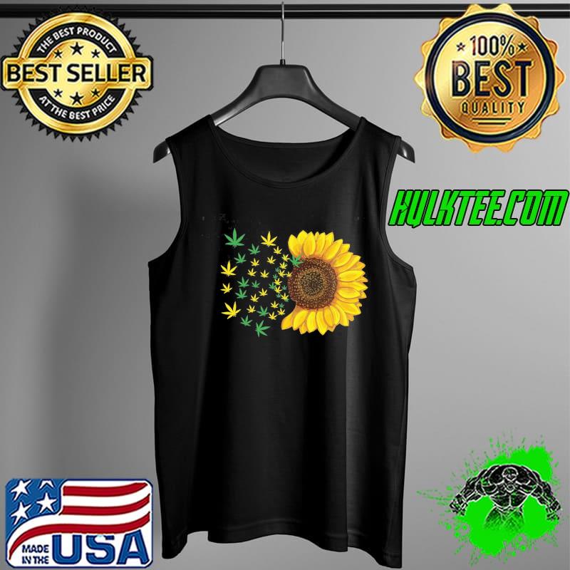 Funny hippie sunflower weed cannabis peace Tank Top Funny hippie sunflower weed cannabis peace Tank Top