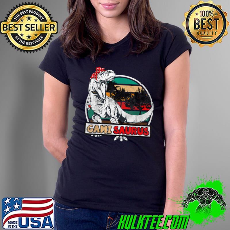 Gamisaurus T Rex Dinosaur Gami Saurus Family Matching T-Shirt Ladies Tee Gamisaurus T Rex Dinosaur Gami Saurus Family Matching T-Shirt Ladies Tee